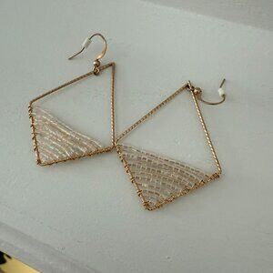 ✨ Iridescent Beaded Diamond Drop Earrings 🌟